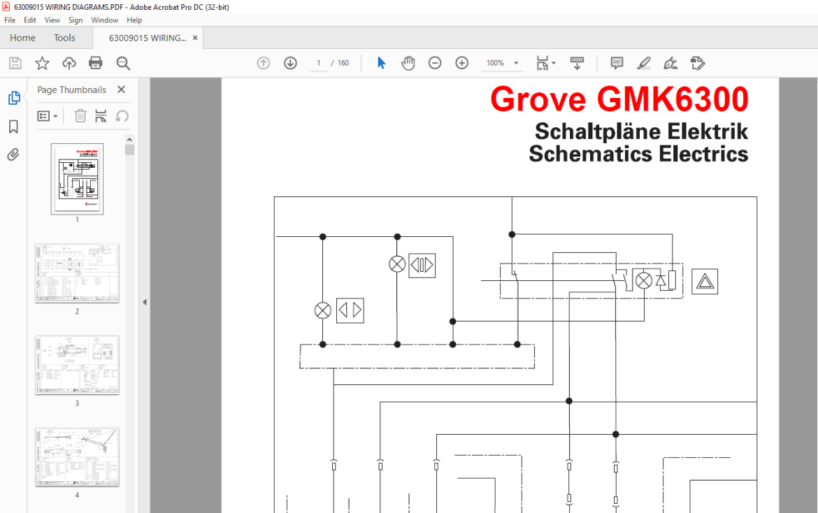 Grove Crane GMK 6300 Electric Wiring Diagram Manual - PDF DOWNLOAD ...