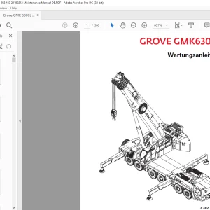Grove Crane GMK 6300-L Wartungsanleitung 3302443 - PDF DOWNLOAD (German)