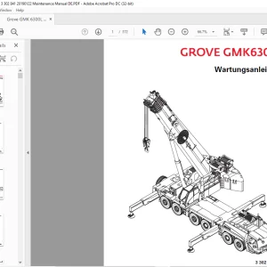 Grove Crane GMK 6300-L Wartungsanleitung 3302841 - PDF DOWNLOAD (German)