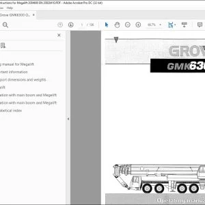 Grove Crane GMK 6300 Operating Instructions for Megalift 2084690 - PDF DOWNLOAD