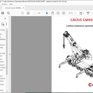 Grove Crane GMK 6300L-1 Lattice Extension Operating Manual 3302702 - PDF DOWNLOAD