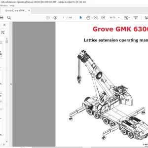 Grove Crane GMK 6300L Lattice extension Operating Manual 3302535 - PDF DOWNLOAD