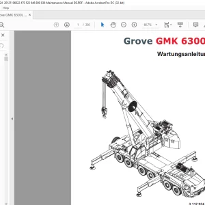 Grove Crane GMK 6300L Wartungsanleitung 3112924 - PDF DOWNLOAD (German)
