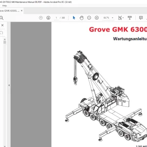 Grove Crane GMK 6300L Wartungsanleitung 3302443 - PDF DOWNLOAD