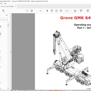 Grove Crane GMK 6400 Driving Operating Manual 3112992 - PDF DOWNLOAD