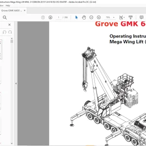 Grove Crane GMK 6400 Mega Wing Lift Operating Instructions Manual 3112986 - PDF DOWNLOAD