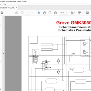 Grove Crane GMK3050B Pneumatics Schematic Manual  - PDF DOWNLOAD