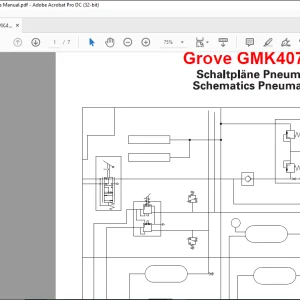 Grove Crane GMK4070-1 Pneumatics Schematics Manual -  PDF DOWNLOAD