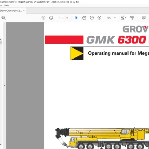 Grove Crane GMK6300 Operating Instructions for Megalift 2084993 - PDF DOWNLOAD