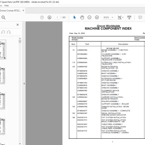 Grove Crane RT 528C Spare Parts Manual SN 70468 - PDF DOWNLOAD
