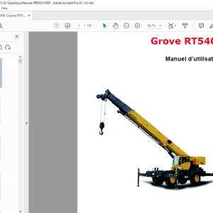 Grove Crane RT 540E Manuel d’utilisation - PDF DOWNLOAD (French)