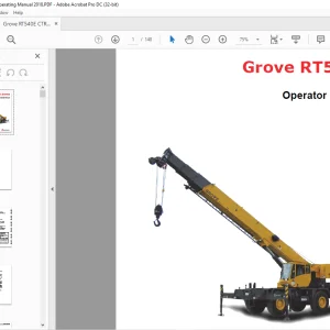 Grove Crane RT 540E Operator Manual 516-02 - PDF DOWNLOAD