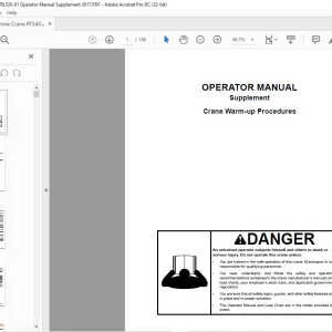 Grove Crane RT 540E Supplement Operator Manual 516-04 - PDF DOWNLOAD