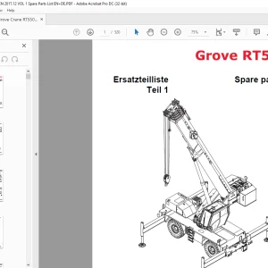 Grove Crane RT 550E Spare Parts Manual 3301741 - PDF DOWNLOAD
