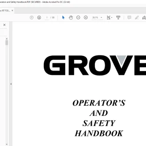 Grove Crane RT 700E Series Operator's & Safety Handbook Manual 6828100002 - PDF DOWNLOAD