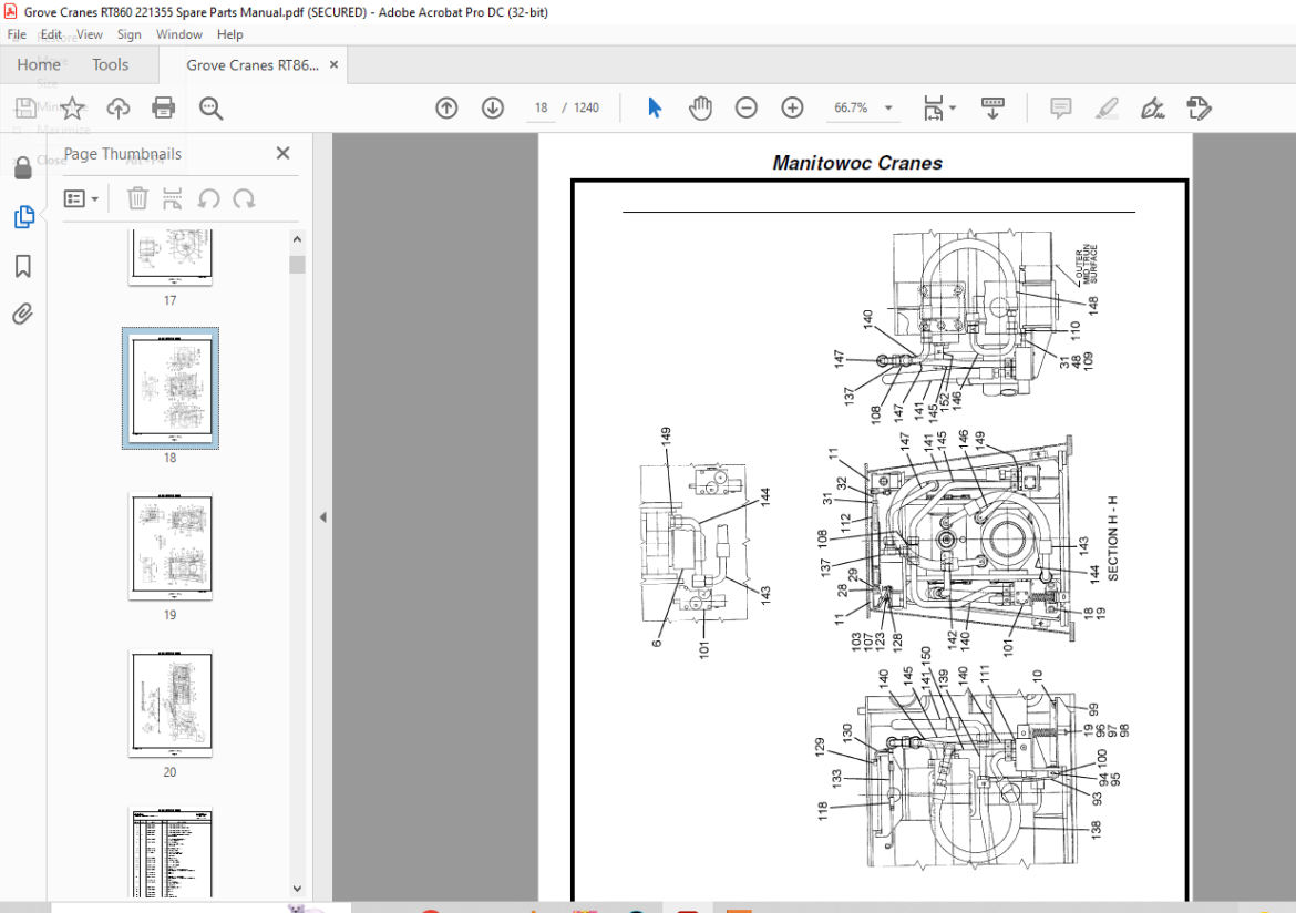 Grove Crane RT 860 Spare Parts Manual SN 221355 - PDF DOWNLOAD ...