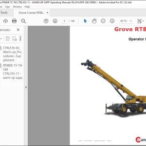 Grove Crane RT 880E Warm up Supplement Operator Manual 355-11 - PDF DOWNLOAD