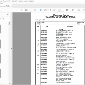Grove Crane RT635C Spare Parts Catalog Manual SN 76859 - PDF DOWNLOAD