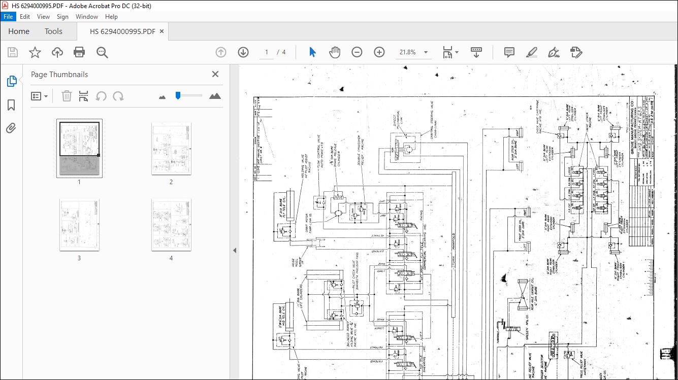 Grove Crane RT63S Hydraulic Diagram Manual - PDF DOWNLOAD ...