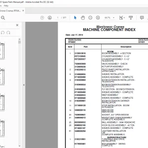 Grove Crane RT640C Spare Parts Manual SN 221021 - PDF DOWNLOAD