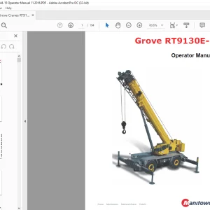 Grove Crane RT9130E-2 Operator Manual 344-15 - PDF DOWNLOAD