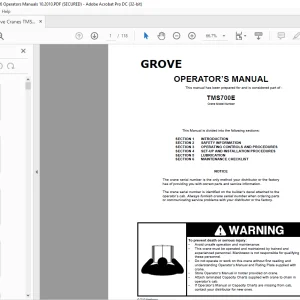 Grove Crane TMS 700E Operator's Manual - PDF DOWNLOAD