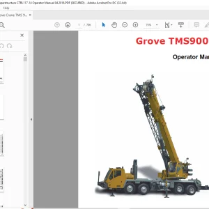 Grove Crane TMS 9000E Operator Manual - PDF DOWNLOAD