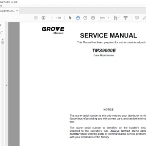 Grove Crane TMS 9000E Service Manual 508-00 - PDF DOWNLOAD