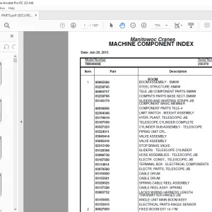 Grove Crane TMS 9000E Spare Parts Manual SN 235370 - PDF DOWNLOAD