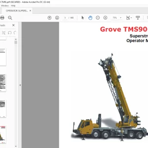 Grove Crane TMS 9000E Superstructure Operator Manual - PDF DOWNLOAD