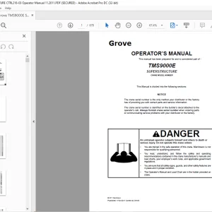 Grove Crane TMS 9000E Superstructure Operator's Manual 218-03 - PDF DOWNLOAD