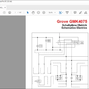 Grove GMK 4075 Electrical Schematic Manual - PDF DOWNLOAD
