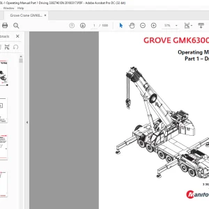 Grove GMK 6300L-1 Driving & Crane Operating Manual 3302740 - PDF DOWNLOAD