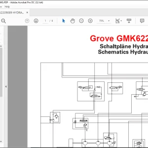 Grove Rough Terrain Cranes GMK6220-L Hydraulic Schematic Manual -  PDF DOWNLOAD