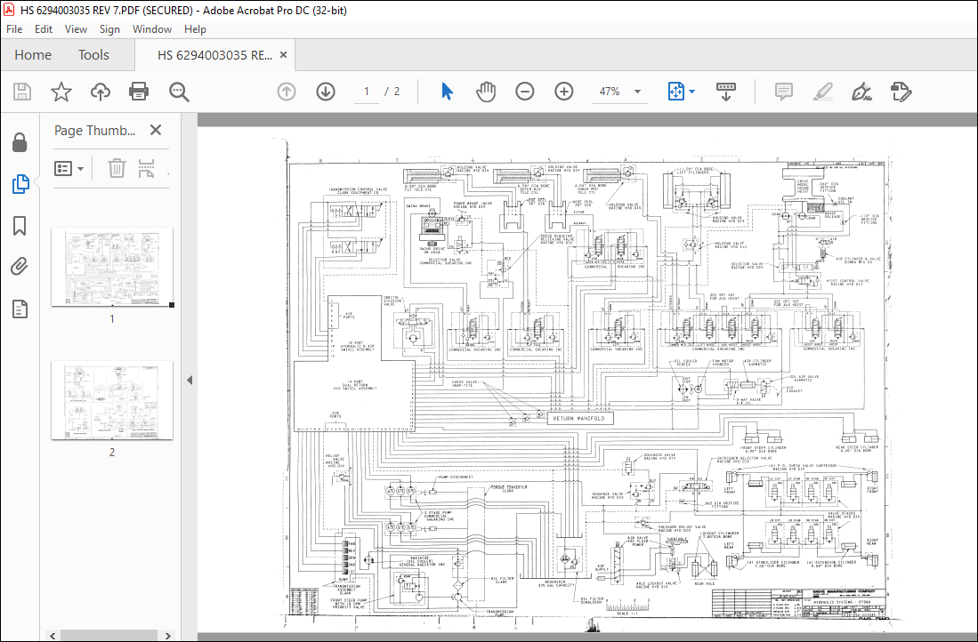 Grove Rough Terrain Cranes RT980 Hydraulic Schematic Manual - PDF ...