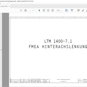 Liebherr Crane LTM 1400-7.1 FMEA HINTERACHSLENKUNG Manual - PDF DOWNLOAD (German)