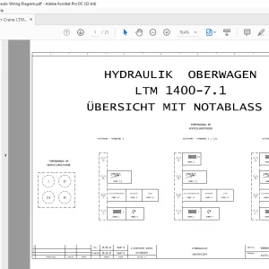 Liebherr Crane LTM 1400-7.1 UBERSICHT MIT NOTABLASS HYDRAULIK OBERWAGEN Manual - PDF DOWNLOAD (French)