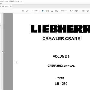 Liebherr Crawler Crane LR 1250 Operating Manual - PDF DOWNLOAD