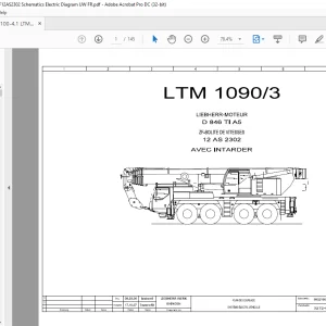 Liebherr LTM 1090-3 LIEBHERR-MOTEUR D 846 TI AS ZF-BOLITE DE VITESSES 12 AS 2302 AVECINTARDER Electric Schematic Manual - PDF DOWNLOAD (French)