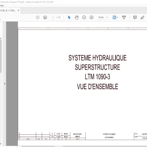 Liebherr LTM 1090-3 Superstructure Hydraulique Schematic Manual - PDF DOWNLOAD (French)