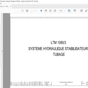 Liebherr LTM 1090-3 Systeme Hydraulique Stabilisateurs Tubage Hydraulic Schematic Manual - PDF DOWNLOAD (French)