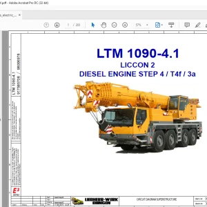 Liebherr LTM 1090-4.1 LICCON 2 DIESEL ENGINE STEP 4 T4f 3a Electric Schematic Manual - PDF DOWNLOAD