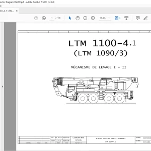 Liebherr LTM 1100-4.1 (LTM 10903) MECANISME DE LEVAGE I + II Electric Schematic Manual - PDF DOWNLOAD (French)