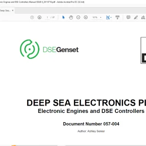 MTU DEEP SEA ELECTRONICS PLC Electronic Engines & DSE Controllers Manual 057-004 PDF DOWNLOAD