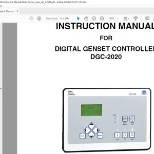 MTU DGC-2020 DIGITAL GENSET CONTROLLER Instruction Manual PDF DOWNLOAD