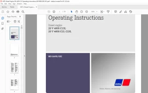 MTU Diesel Engine 20 V 4000 C13L 20 V 4000 C23 C23L Operating Instructions Manual M015690-03E PDF DOWNLOAD