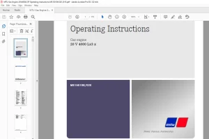 MTU Diesel Engine 20 V 4000 Lx3 x Operating Instructions Manual MS150108-02E PDF DOWNLOAD