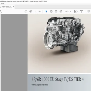 MTU Engine 4R 6R 1000 EU Stage IV US TIER 4 Operating Instructions Manual PDF DOWNLOAD