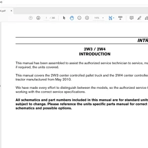 NISSAN FORKLIFT 2W2 & 2W4 2W32W4-MAINT MAINTENANCE MANUAL PDF DOWNLOAD