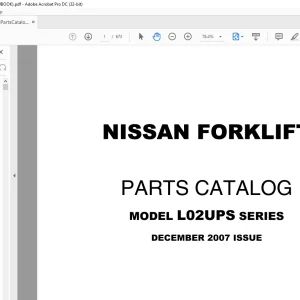 NISSAN FORKLIFT L02UPS SERIES PARTS CATALOG Manual CF530 PDF DOWNLOAD